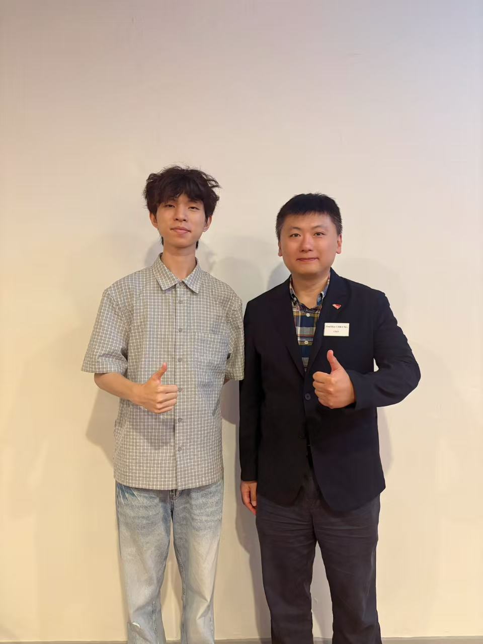 Justin and Prof. Ray
